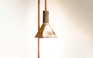 Designer indoor or outdoor lamp called Small Funnel front view