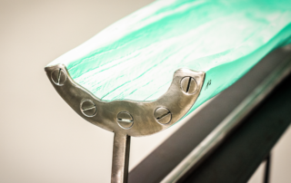 unique designer Trivet or bowl in turquoise