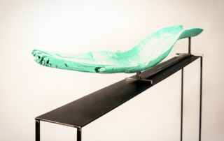 unique designer Trivet or bowl in turquoise