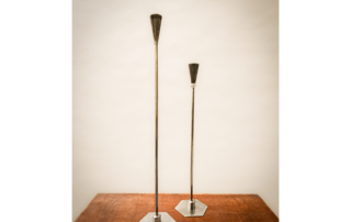 Unique Candleholder Pair in Hexagon Shape