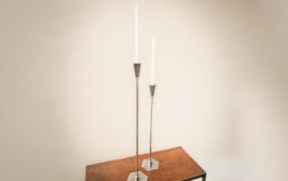 Unique Candleholder Pair in Hexagon Shape