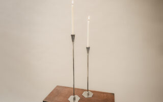 Unique Candleholder Pair in Hexagon Shape