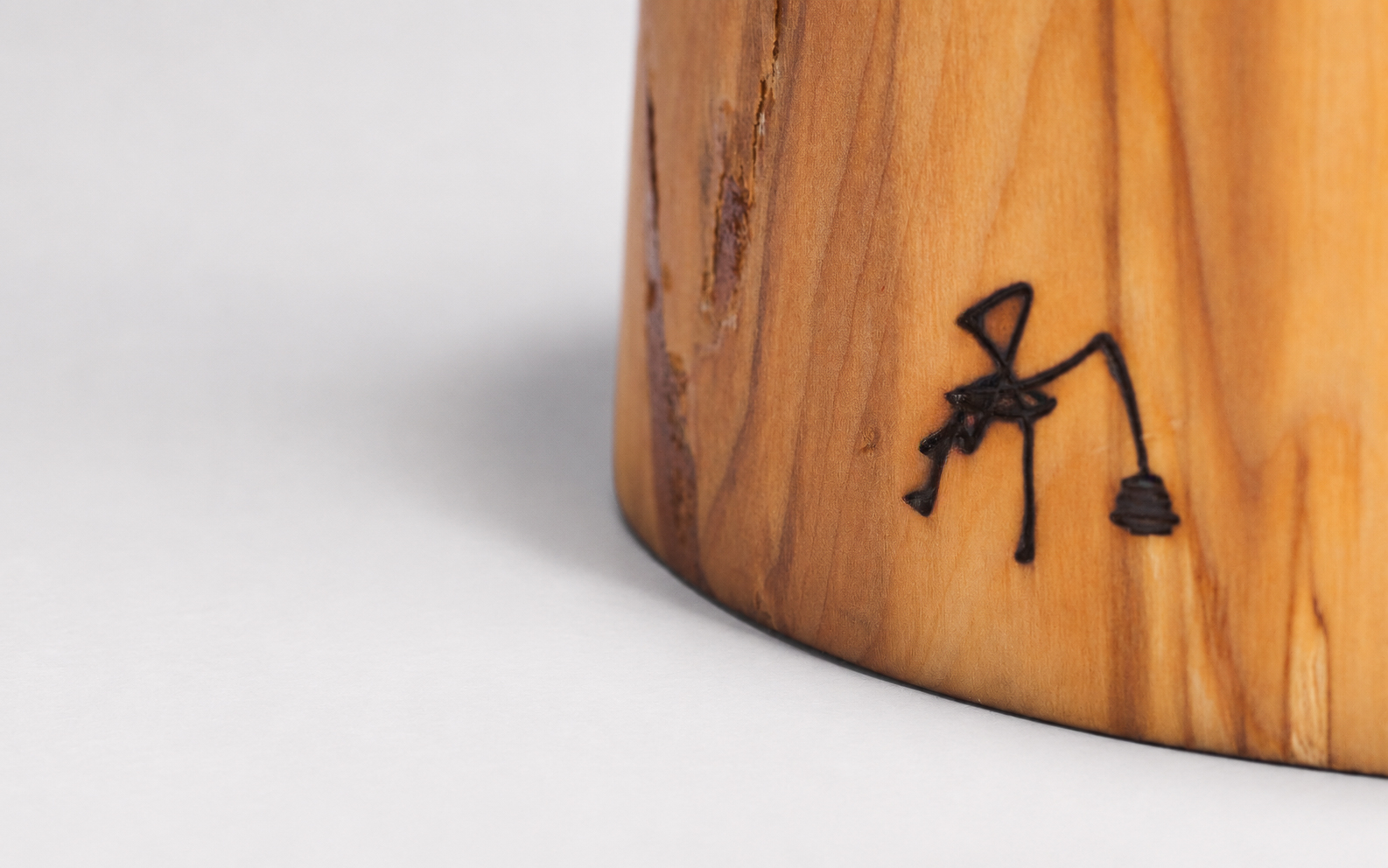 Unperfect Design Website Header Piece of Wood and Unperfect Logo